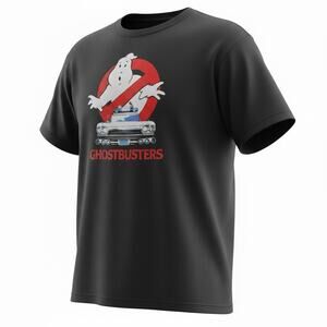 Ghostbusters Men's T-Shirt Size 2XL Short Sleeve Black Graphic Tee Movie